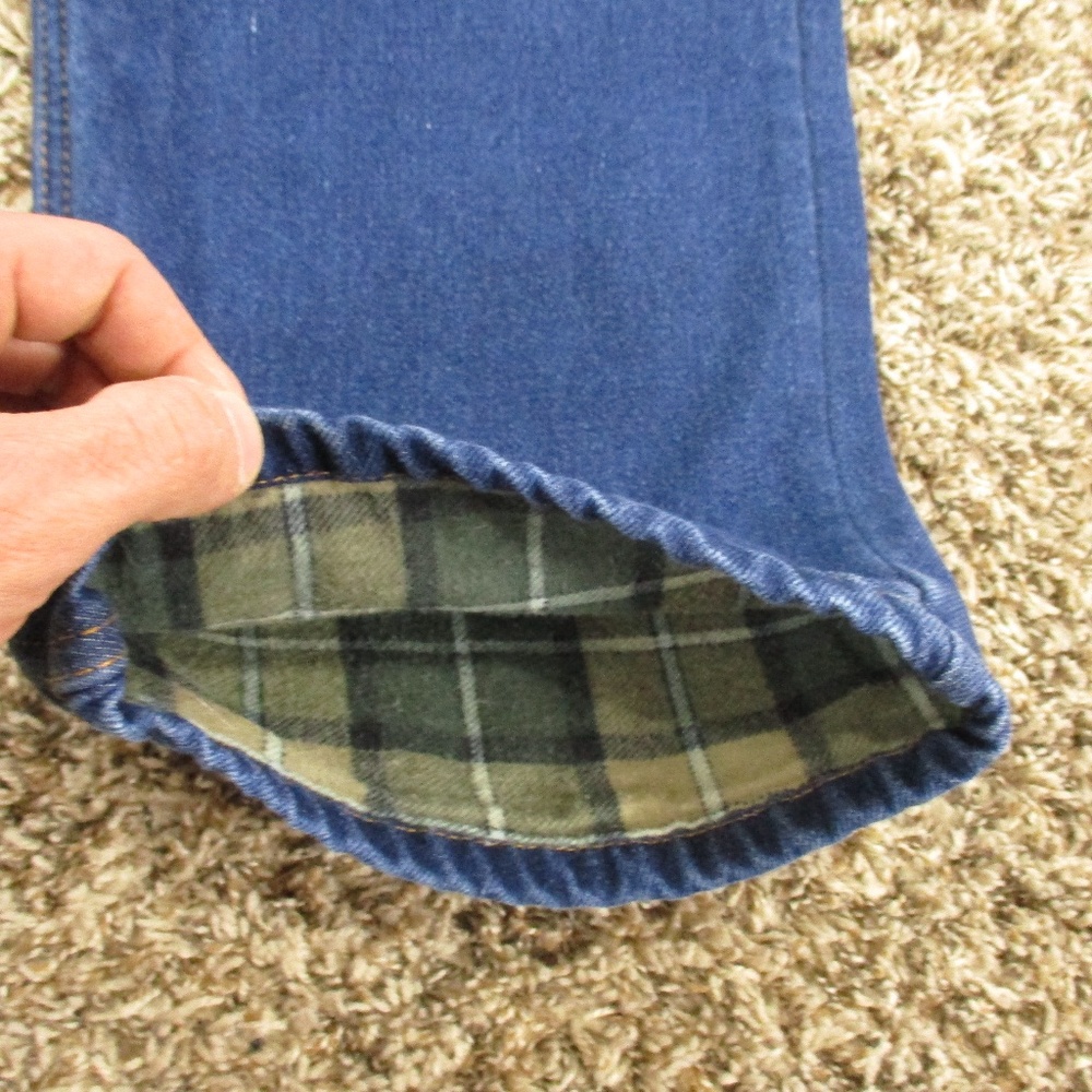 Key Apparel Jeans Men's 38x30‎ Dark Wash Straight Leg Flannel Lined Denim - Picture 5 of 8